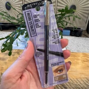 Maybelline Express Brow Ultra Slim Pencil 250 Blonde 1.5mm Micro Tip Spoolie NEW